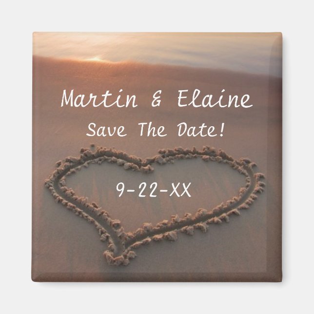 Sunset Beach Save the Date Custom Wedding Magnet (Vorne)