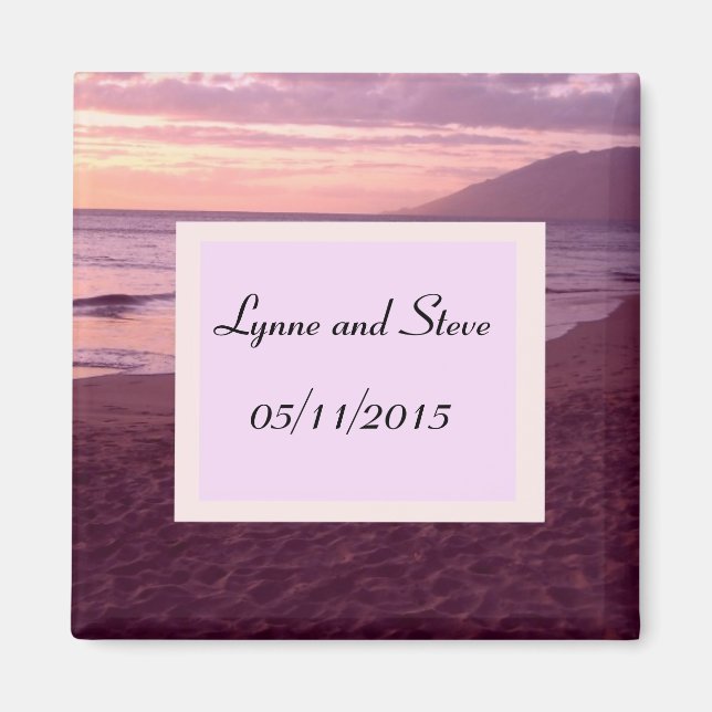 Sunset Beach Save the Date Magnet (Vorne)