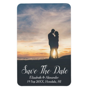 Sunset Beach Save the Date Magnet