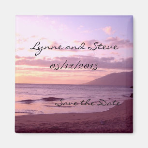 Sunset Beach Save the Date Magnet