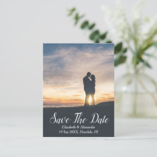 Sunset Beach Save the Date Postkarte