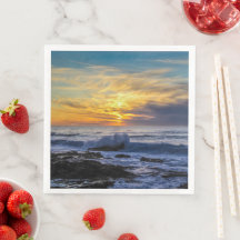 Sunset Beach Standard Abendessen Papier Napkins 33