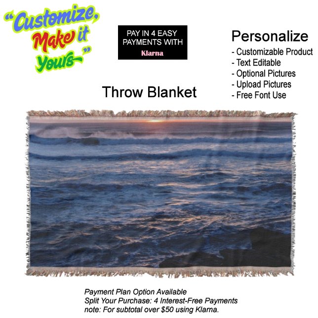 Sunset Beach Throw Blanket 49 Decke (Sunset Beach Throw Blanket 49.)