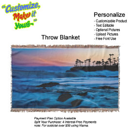 Sunset Beach Throw Blanket 4 Decke