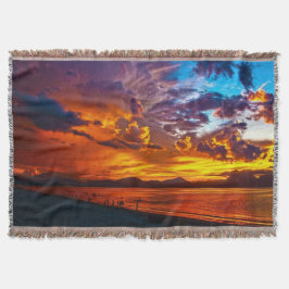 Sunset Beach Throw Blanket 5 Decke