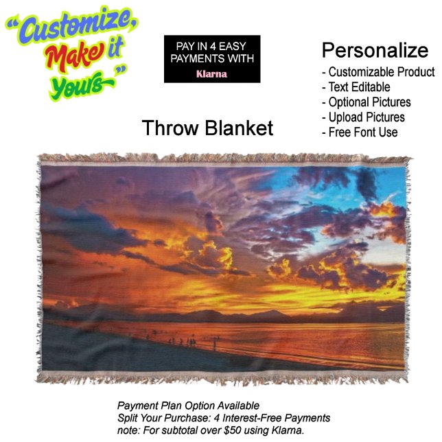 Sunset Beach Throw Blanket 5 Decke (Sunset Beach Throw Blanket 5.)