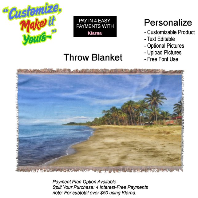 Sunset Beach Throw Blanket 7 Decke (Sunset Beach Throw Blanket 7.)