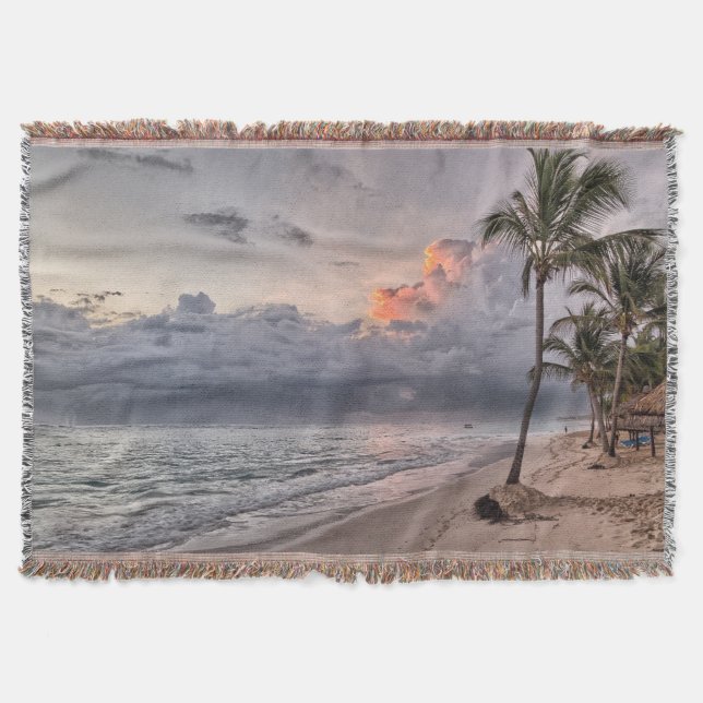 Sunset Beach Throw Blanket 9 Decke (Vorderseite)