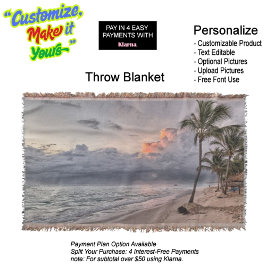Sunset Beach Throw Blanket 9 Decke