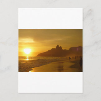 Sunset Beach Tropical Ocean Water Peace Liebe Sand Postkarte