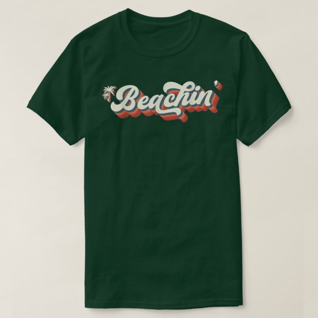 Sunset Beach Vacation Palm Tree Sand and Sun Beach T-Shirt (Design vorne)