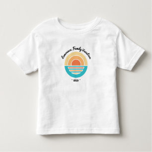 Sunset Beach Vacation Retro Wiedersehen Kreuzfahrt Kleinkind T-shirt