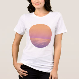 Sunset Beach Vibes – Minimalistischer Tropischer T Tri-Blend Shirt