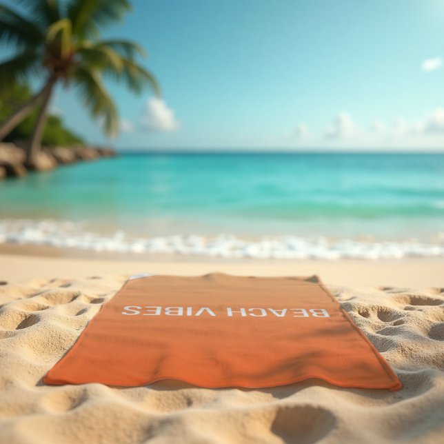 Sunset Beach Vibes - Modernes Design Strandtuch (Carry the sunset! Vibrant gradient beach towel for maximum beach vibes.)