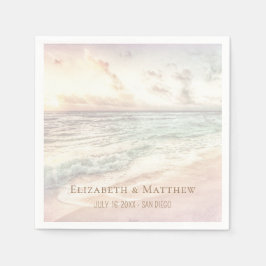 Sunset Beach Wedding | Seaside Wedding Serviette
