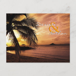 Sunset Beach Wedding UAWG RSVP Karte