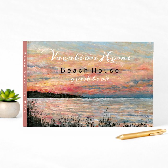 Sunset Beach Zuhause Vacation Rental Guest Book Gästebuch (Sunset Beach Home Vacation Rental Guest Book from Jenn's Emporium. )