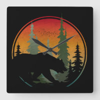 Sunset Bear Nature Forest Animal