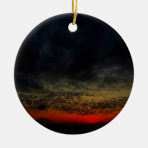 Sunset Before the Storm Keramik Ornament