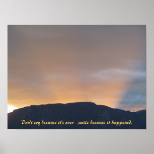 Sunset Behind Cheyenne Mountain Poster