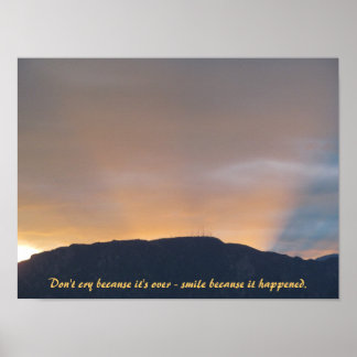 Sunset Behind Cheyenne Mountain Poster