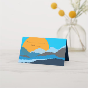 SUNSET & BERGE Bar Bat Mitzvah Sitzkarte Platzkarte
