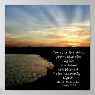 Sunset Bible Verse Poster
