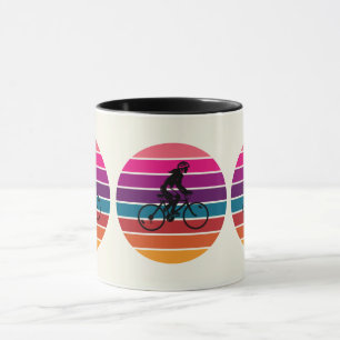 Sunset Bike Ride Silhouette Tasse