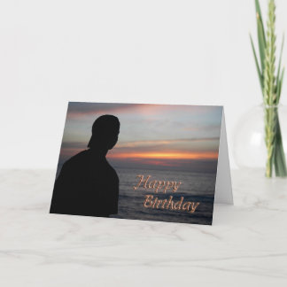 Sunset Birthday Card for Reunited Father or Son Karte