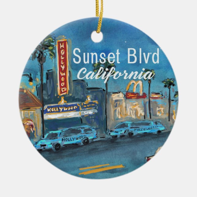 Sunset Blvd Los Angeles Ornament (Vorne)
