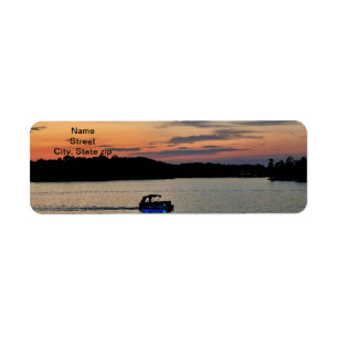 Sunset Boat Ride am Jackson Lake, Georgia Label