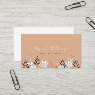 Sunset Boho Floral Design Business Card Visitenkarte