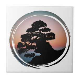 Sunset Bonsai Tree Fliese