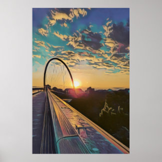 Sunset Bridge Poster