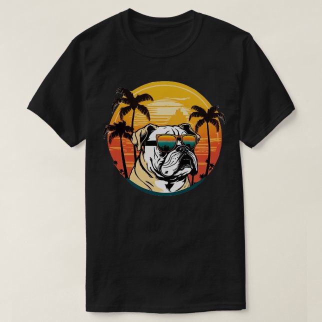 Sunset Bulldog 1 T-Shirt (Design vorne)