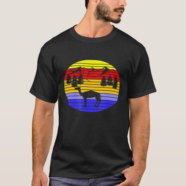 Sunset Camel Animal T-Shirt (Vorderseite)