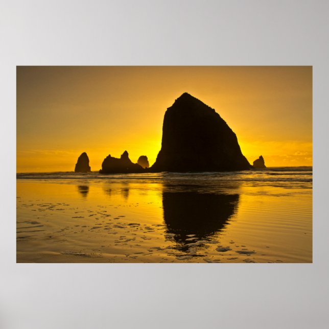 Sunset, Cannon Beach, Oregon, USA Poster (Vorne)