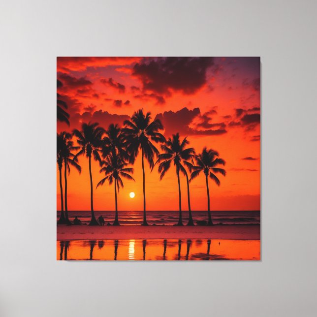 Sunset Canvas Print Tapes Leinwanddruck (Vorderseite)