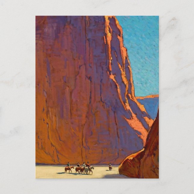 "Sunset Canyon de Chelly" von Edgar Payne Postkarte (Vorderseite)