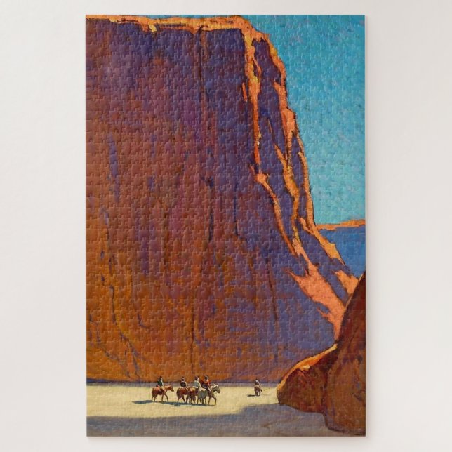 "Sunset Canyon de Chelly" von Edgar Payne Puzzle (Vertikal)