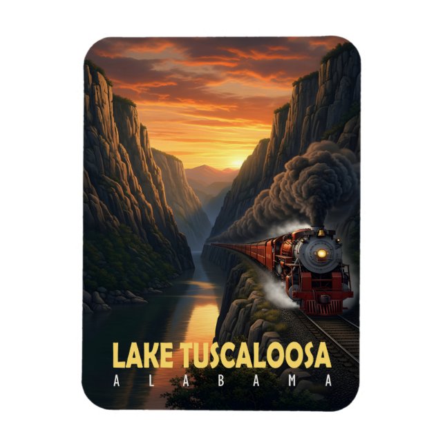 Sunset Canyon – Lake Tuscaloosa, Alabama Magnet (Vertikal)