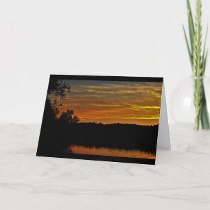 Sunset Card Orange and Black Harvest Lake Sunset C Karte