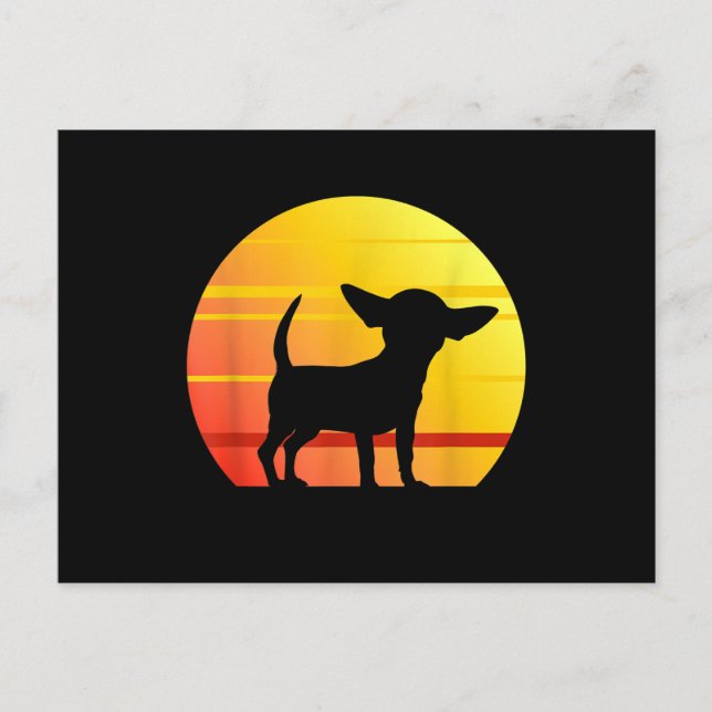 Sunset Chihuahua Postkarte (Vorderseite)