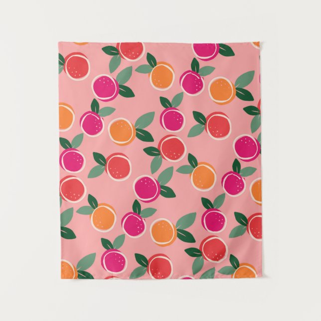 Sunset Citrus Symphony Wandteppich (Vorderseite)