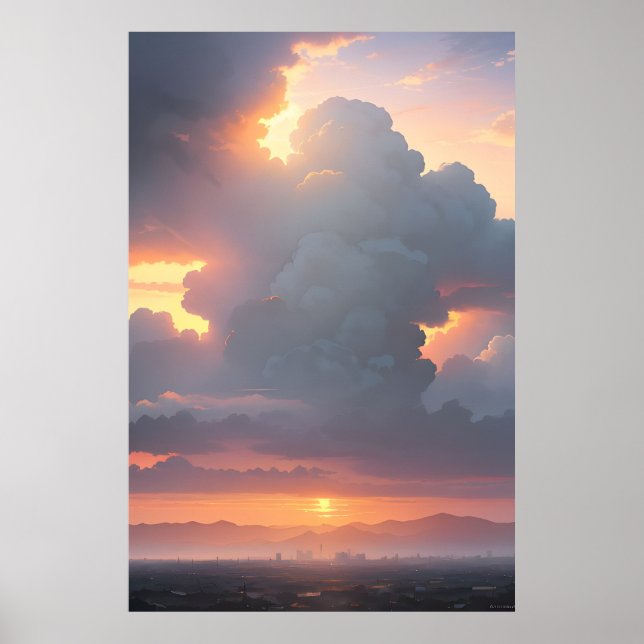 Sunset Cityscape Poster (Vorne)