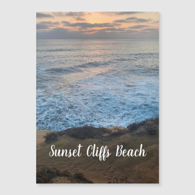 Sunset Cliffs Beach Magnet (Vorderseite)
