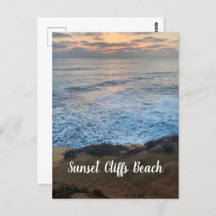 Sunset Cliffs Beach Postcard Postkarte