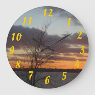 Sunset Clock Große Wanduhr