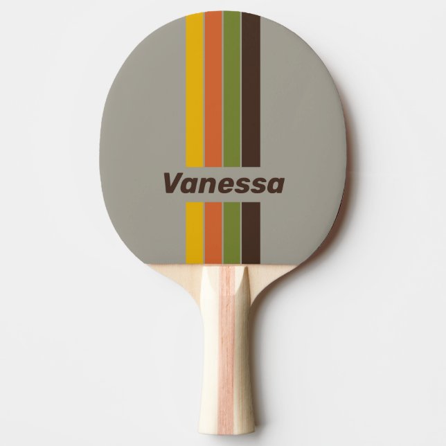Sunset Clover Pin Striped with Name Tischtennis Schläger (Vorderseite)