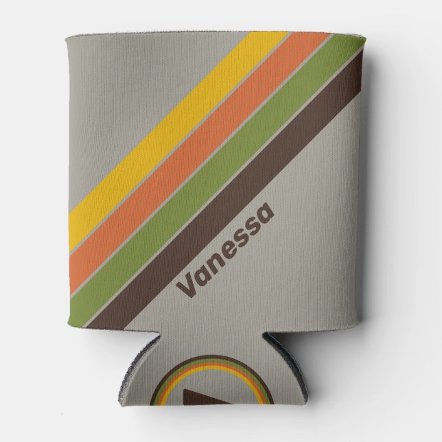 Sunset Clover Stripes with Name Dosenkühler (Vorderseite)